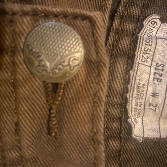 Free People | Shark Bite Shorts | size 27 Olive - Picture 4 of 7